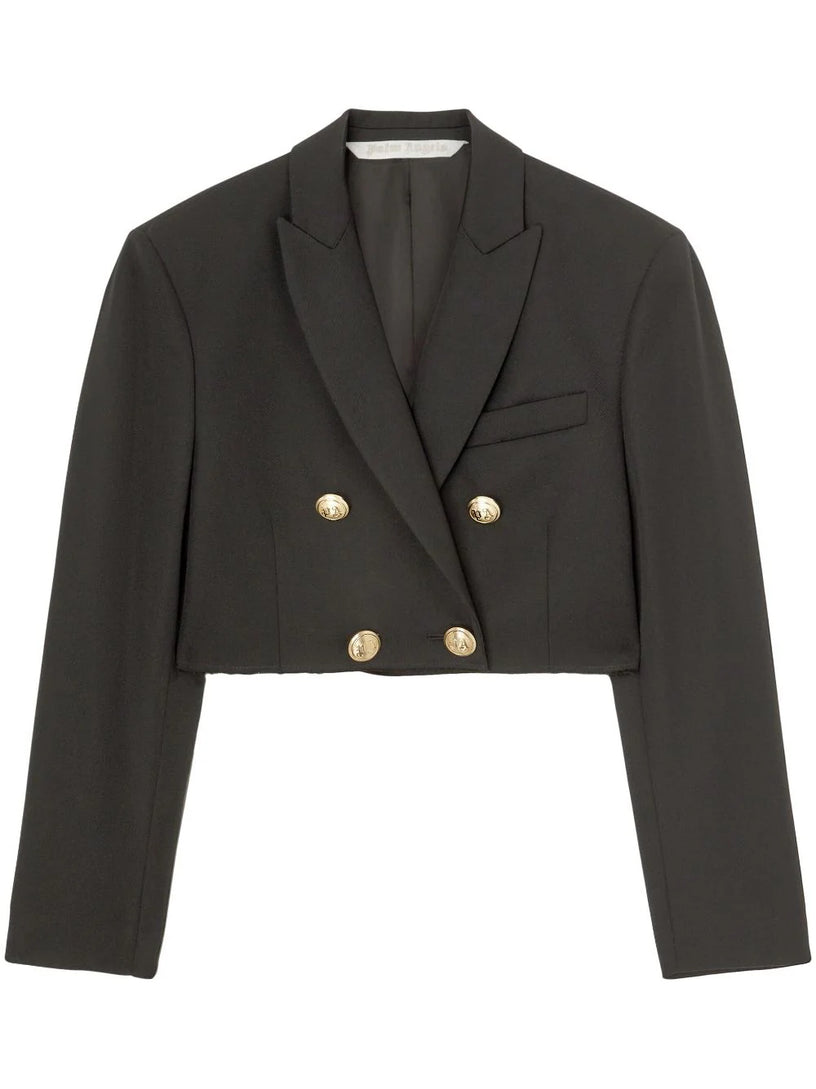 PALM ANGELS Cropped boyfriend blazer