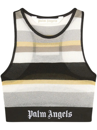 Striped Lurex Logo Top