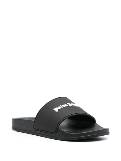 Slides with embossed logo