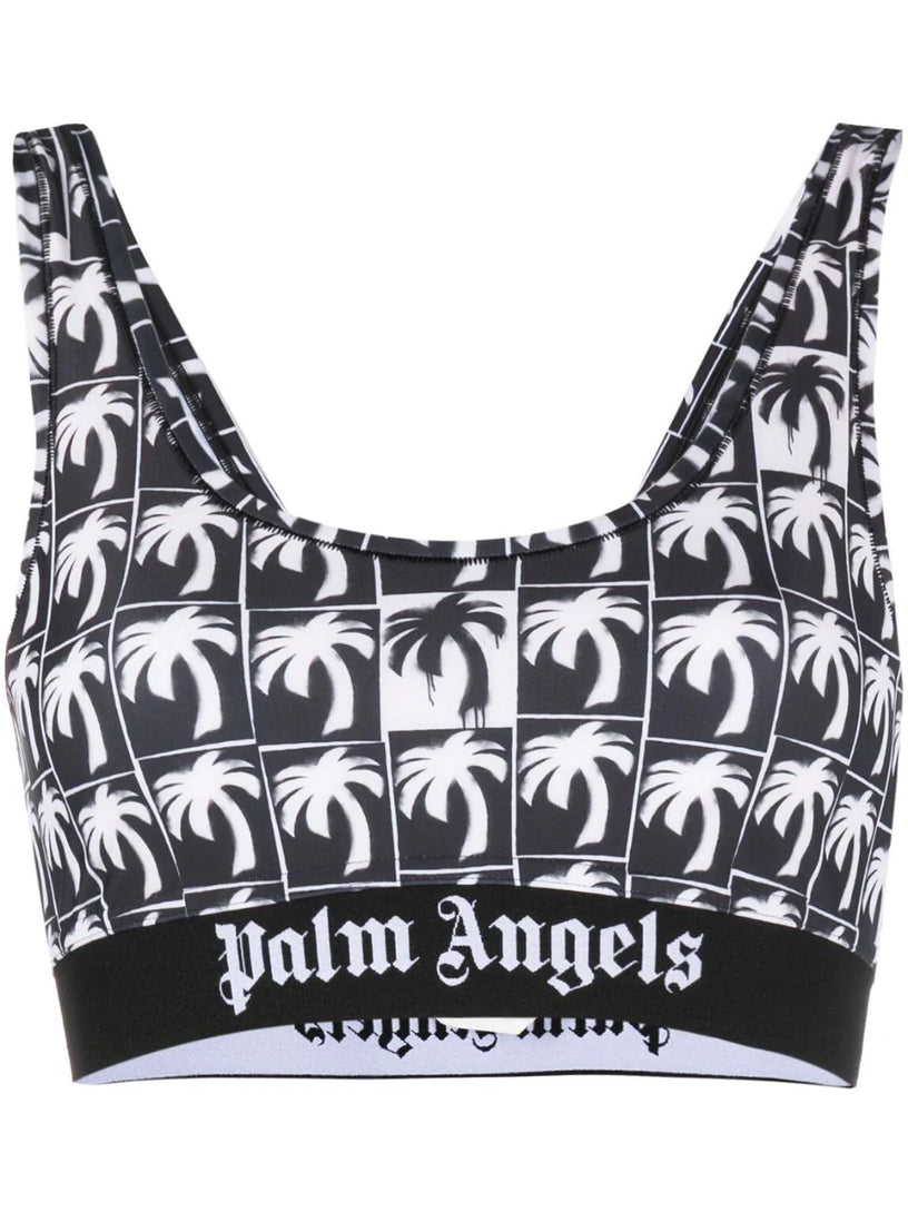 PALM ANGELS Palms logo sport bra