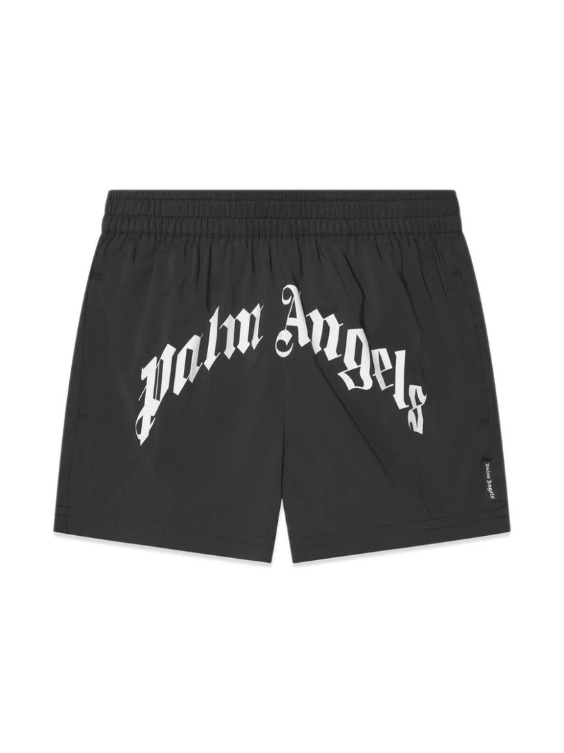 Curved Logo Beachwear Shorts