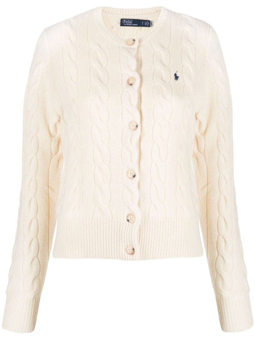 POLO RALPH LAUREN Cable-knit wool-cashmere cardigan