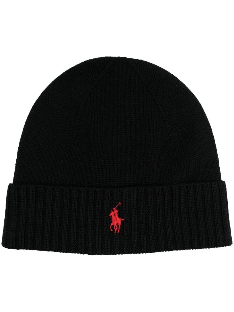 POLO RALPH LAUREN Wool beanie with pony