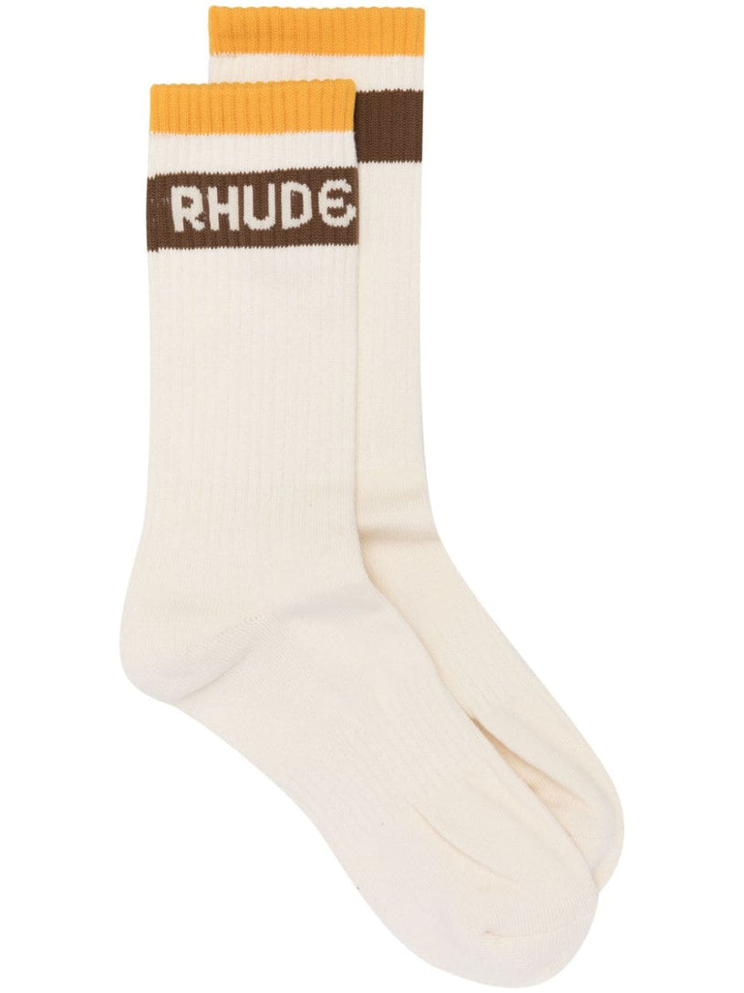 Rhude Two stripe logo sock