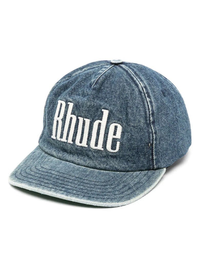 Denim logo baseball cap