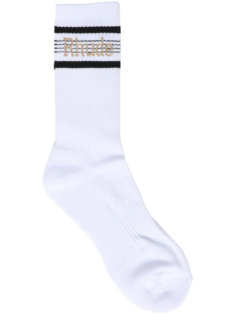 Rhude Logo stripe sport socks