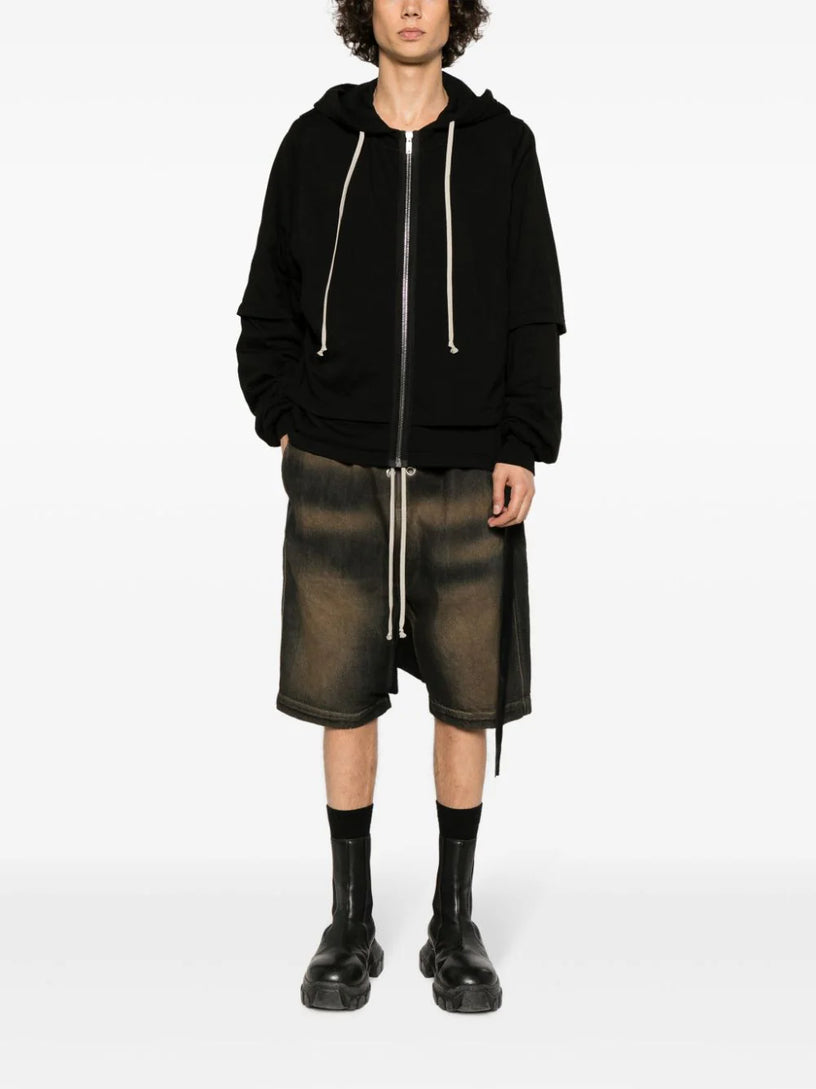 Rick Owens DRKSHDW Zipped hustler hoodie