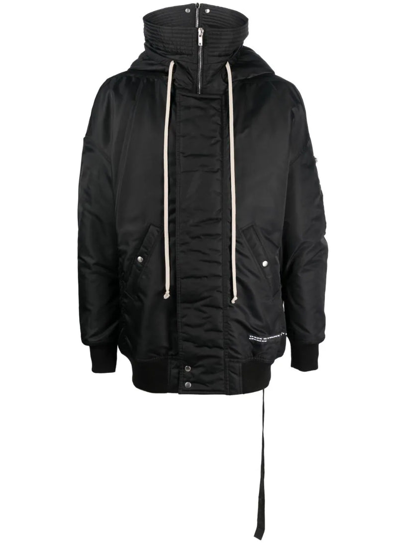 Rick Owens DRKSHDW Hooded long bomber