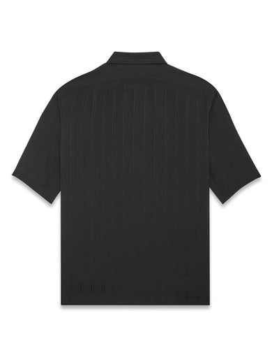 Shirt in matte and shiny CASSANDRE striped silk