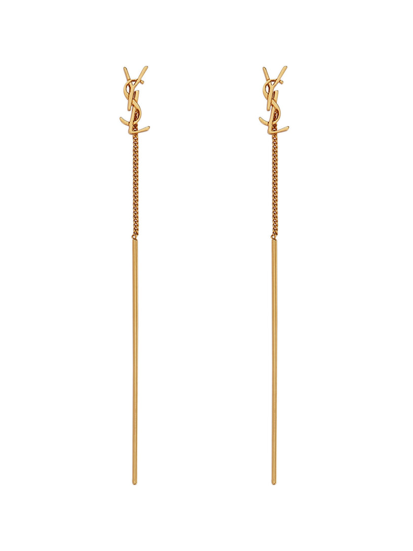 Saint Laurent Opyum ysl short threader earrings