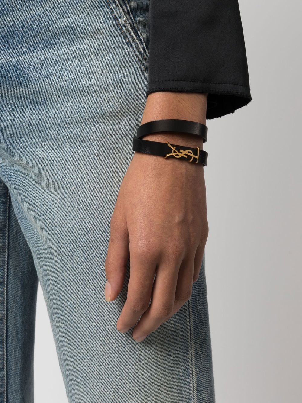 Opyum Double Wrap Bracelet Saint Laurent Nero Grifo210