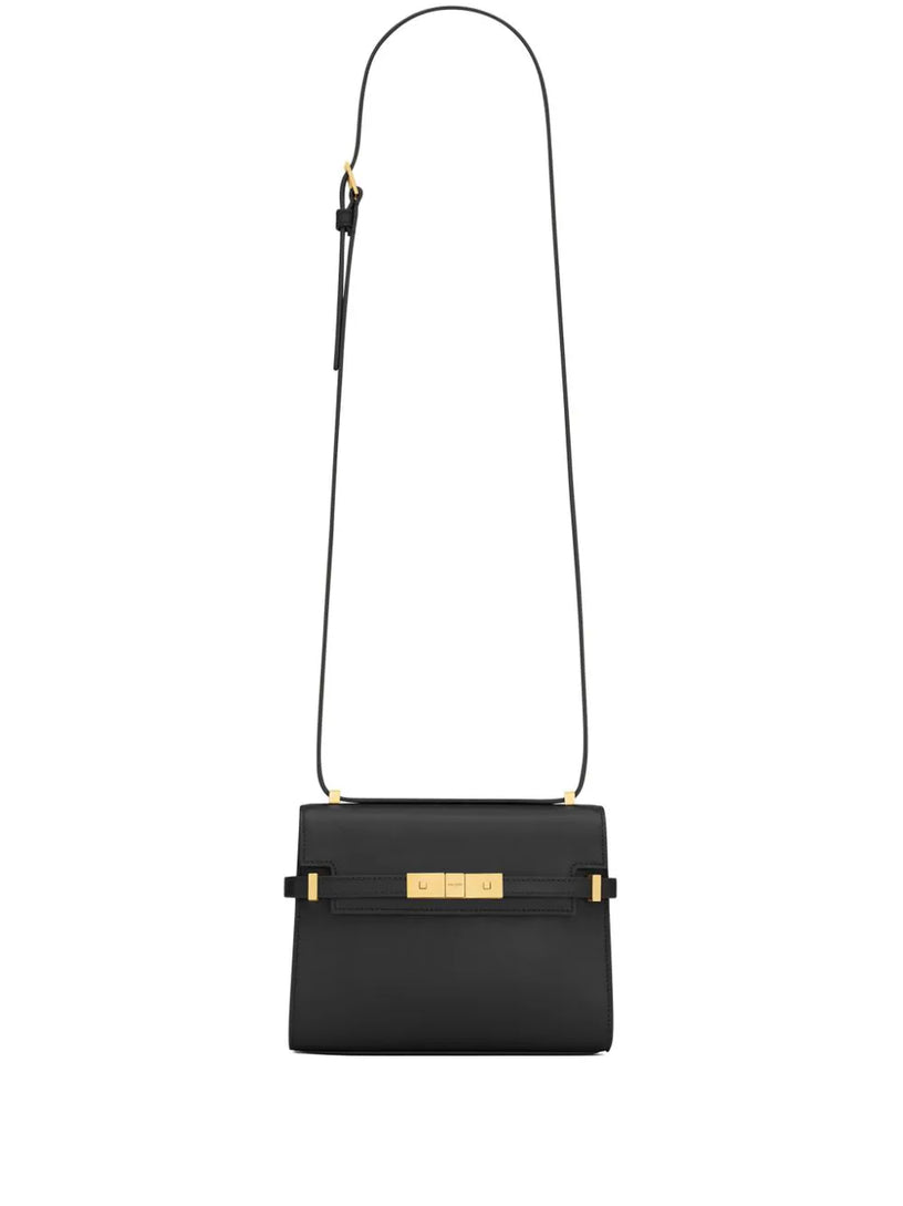 Saint Laurent Mini manhattan shoulder bag in box leather