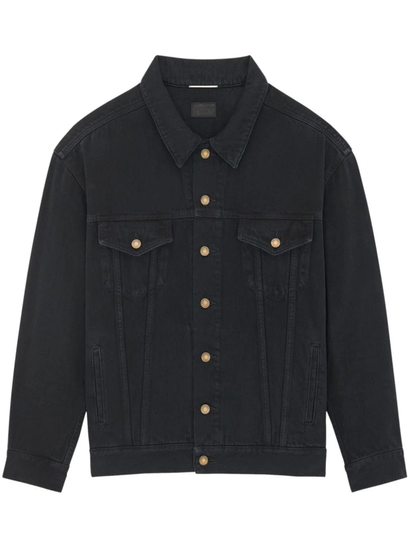 Saint Laurent Oversized jacket in smoky black denim