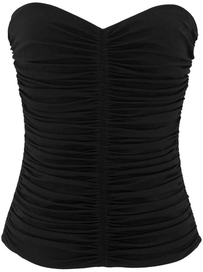 Saint Laurent Bustier in crepe jersey