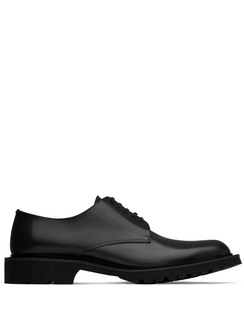 Saint Laurent Derby army in smooth leather