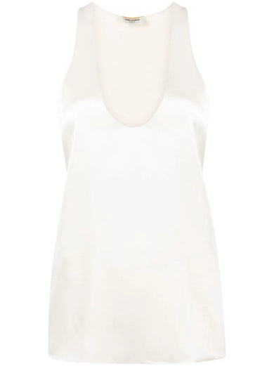 TANK TOP IN SILK SATIN CREPE