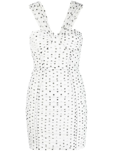 Polka Dot Off Shoulder Mini Dress