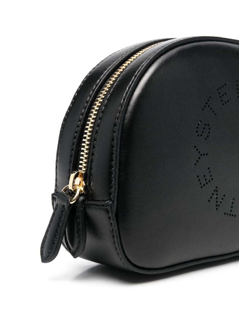 Perforated-logo makeup bag