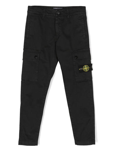 Compass-badge slim-fit cargo trousers