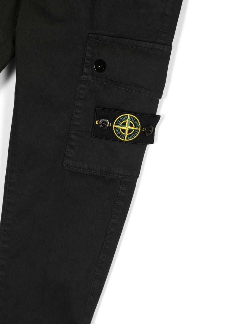 Compass-badge slim-fit cargo trousers