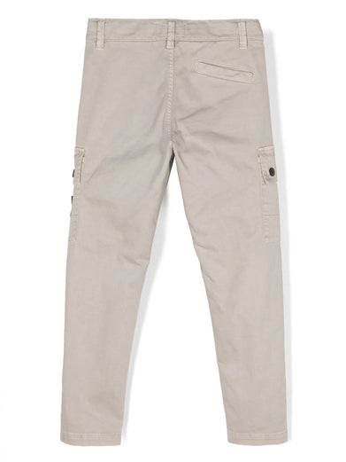 Compass-badge slim-fit cargo trousers