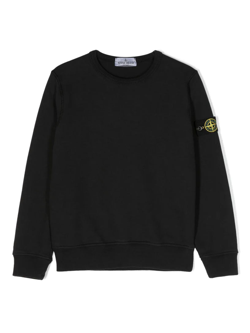 Compass-badge cotton sweatshirt