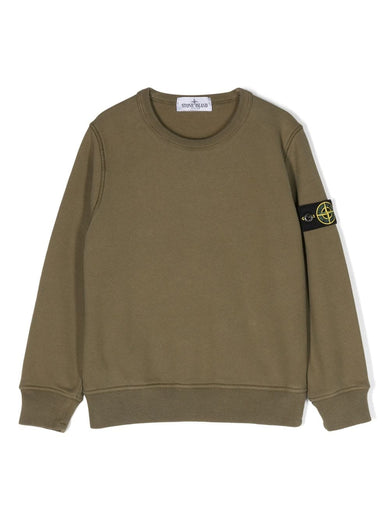 Compass-badge cotton sweatshirt