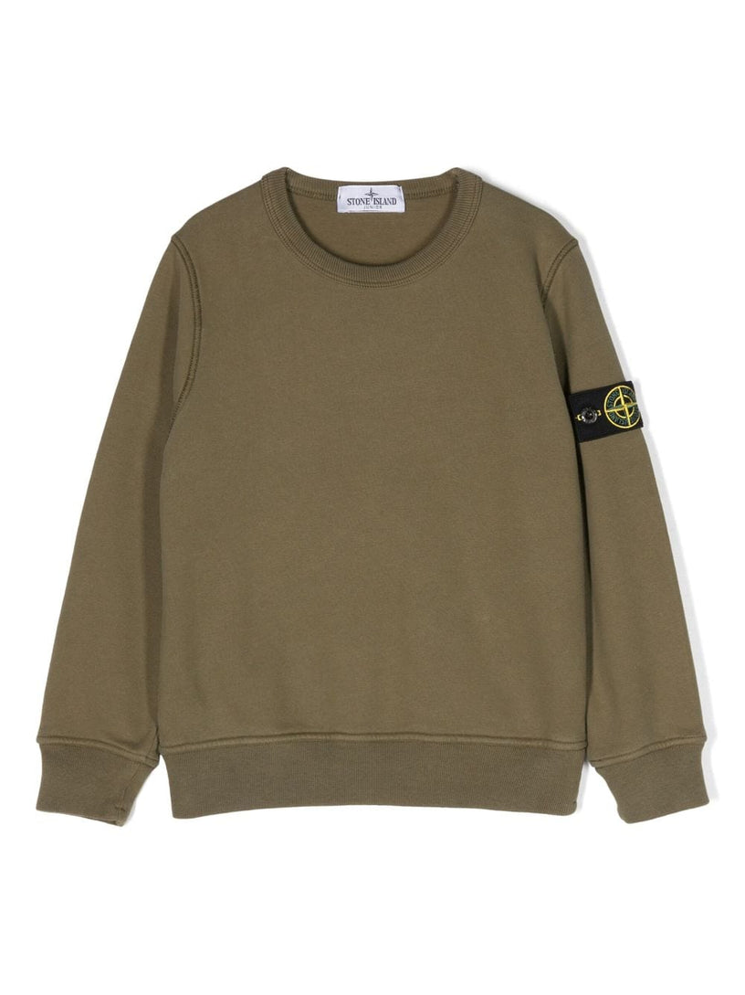 Compass-badge cotton sweatshirt