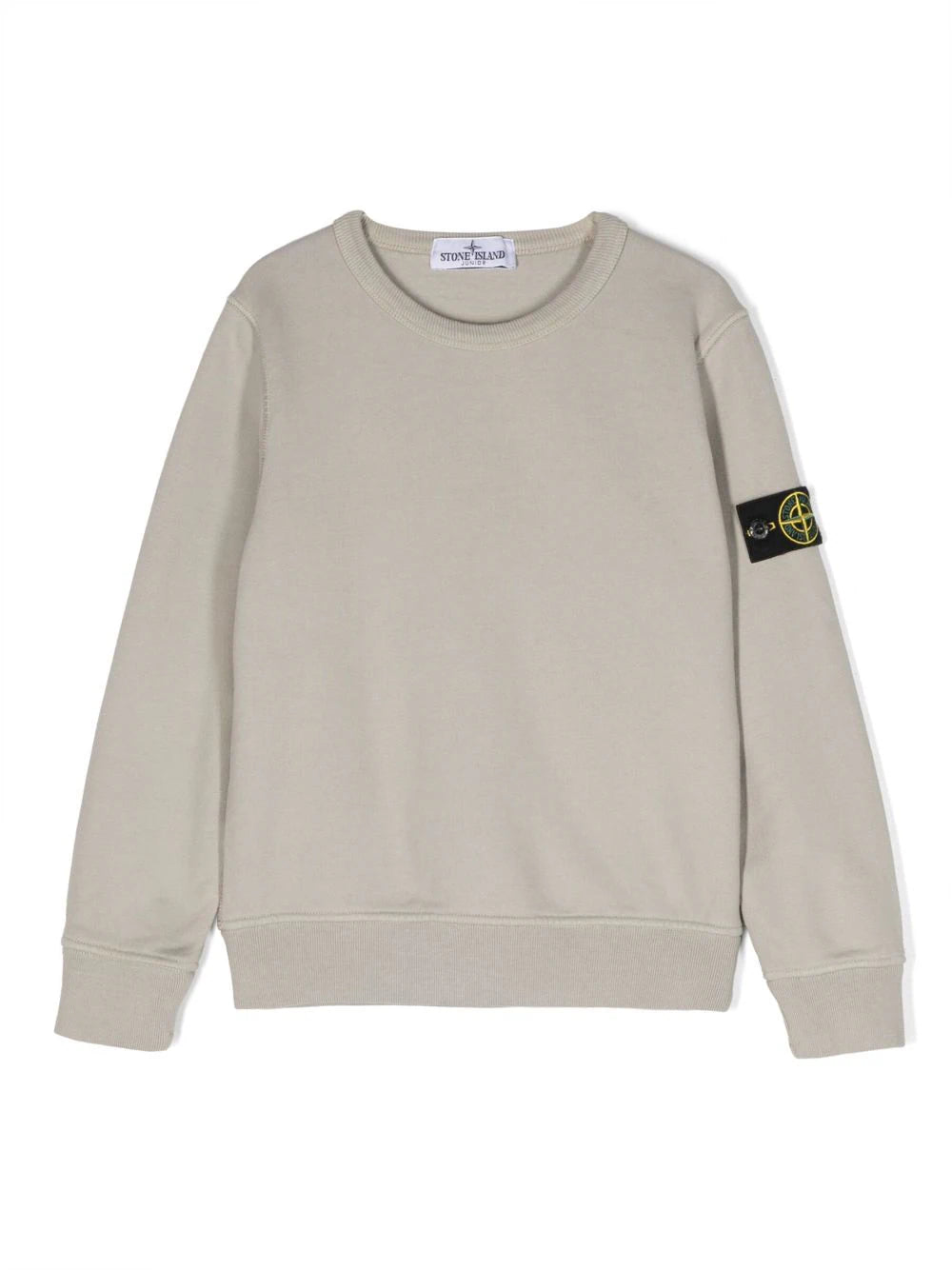 Badge sleeve sweatshirt stone island clearance