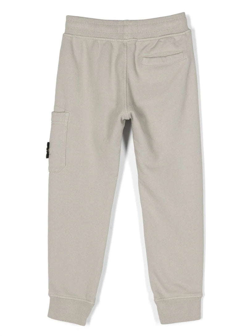 Compass-patch cotton track pants