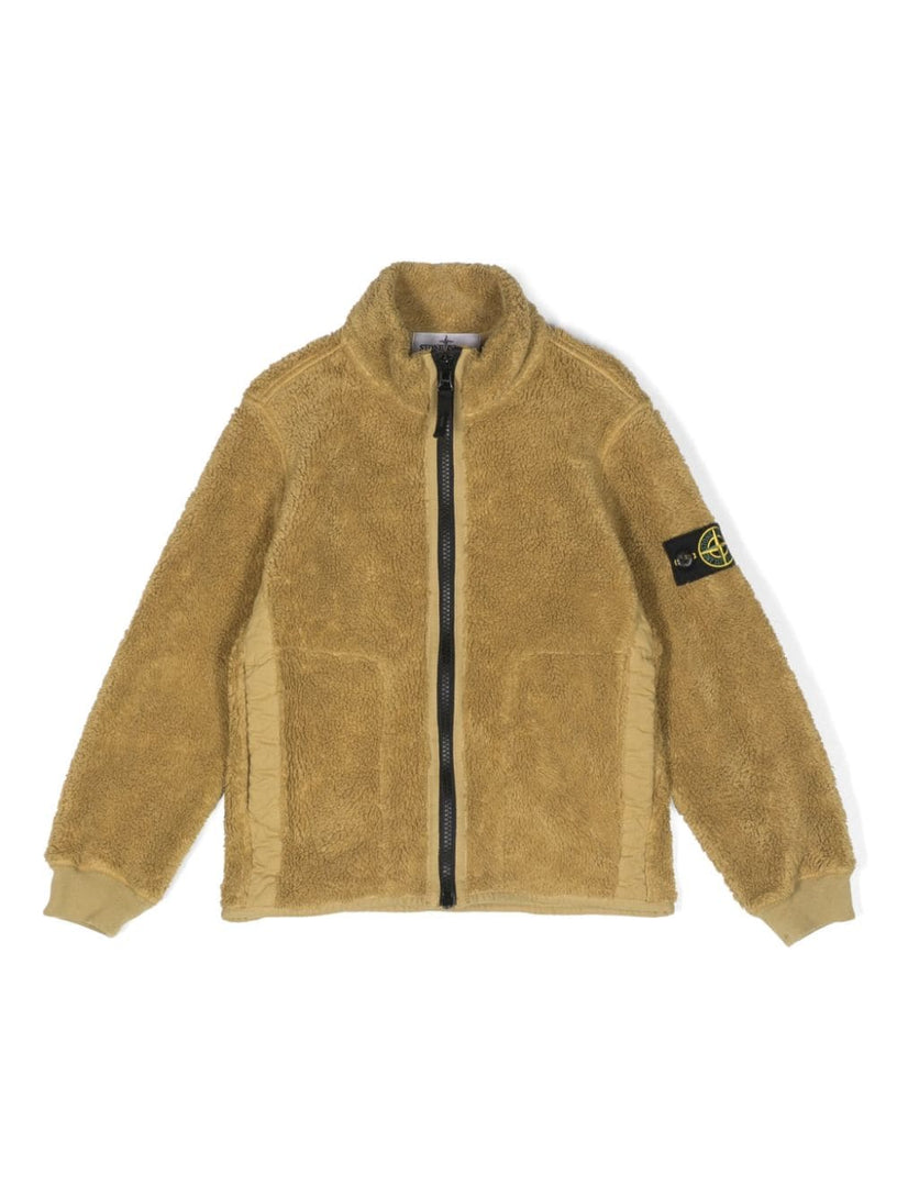 Compass-patch sherpa jacket