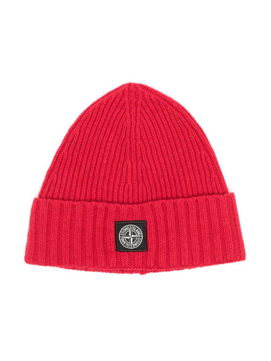 Compass-motif knit beanie