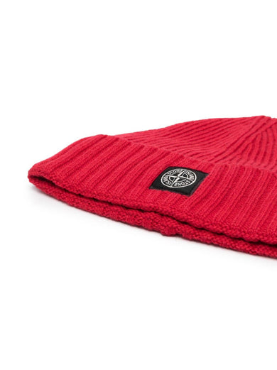 Compass-motif knit beanie