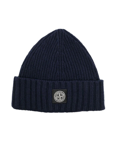 Compass-motif knit beanie