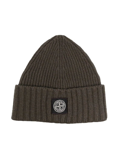 Compass-motif knit beanie