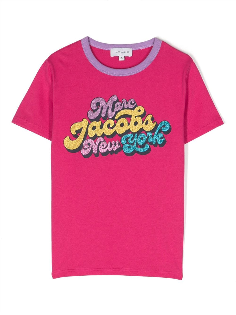 Marc Jacobs Kids Glitter logo-print t-shirt