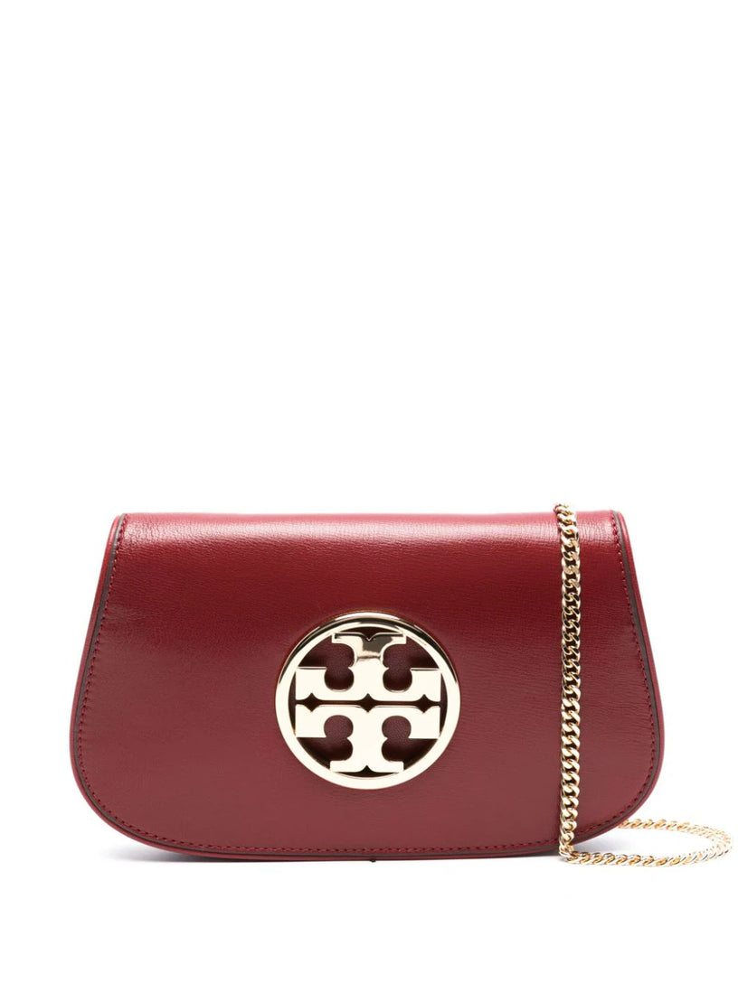 Logo-plaque shoulder bag