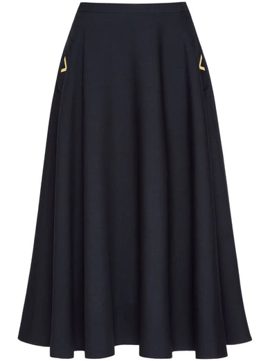 Valentino Crepe Couture Midi Skirt