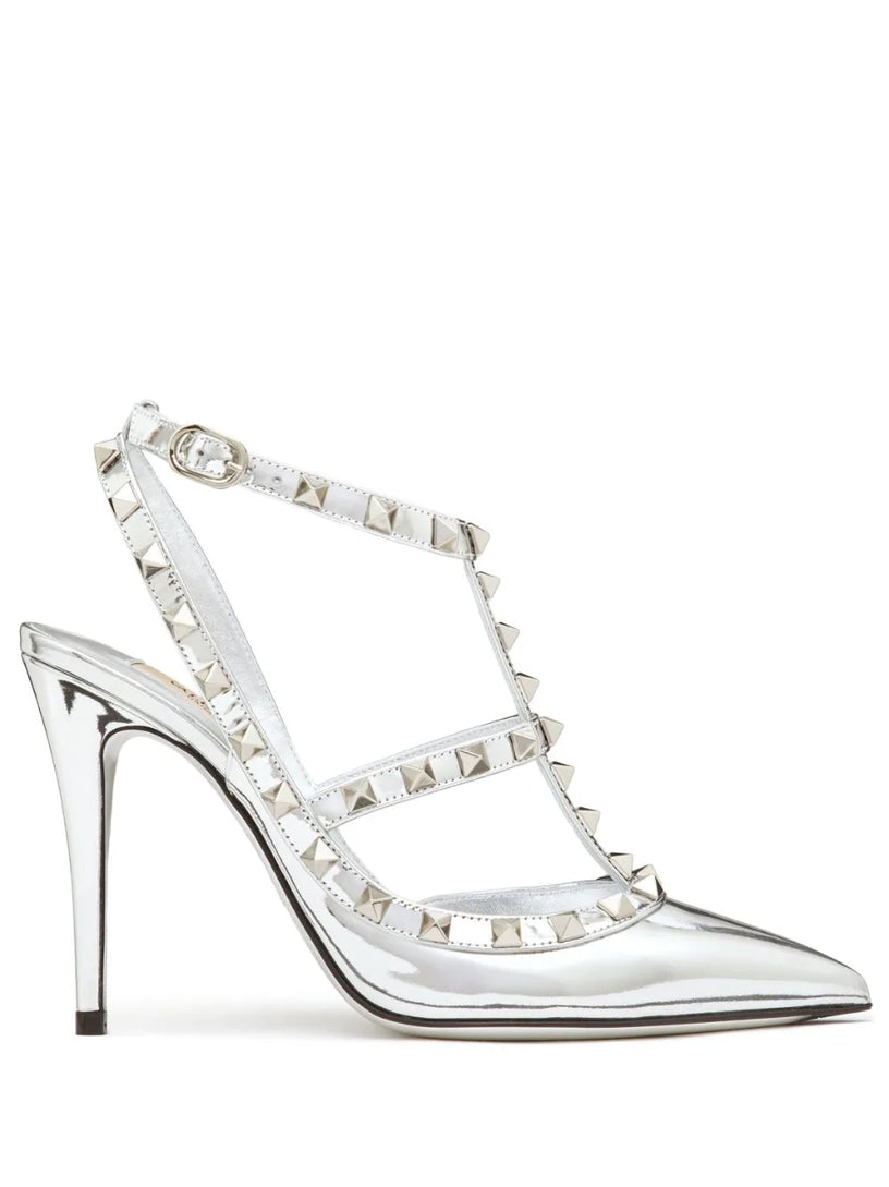 Valentino Garavani Rockstud mirror-effect pumps