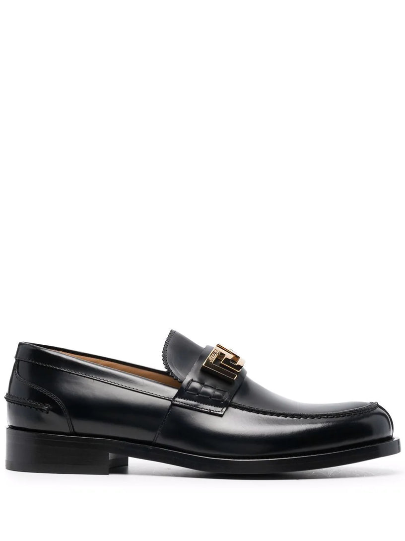 VERSACE La greca plaque loafers