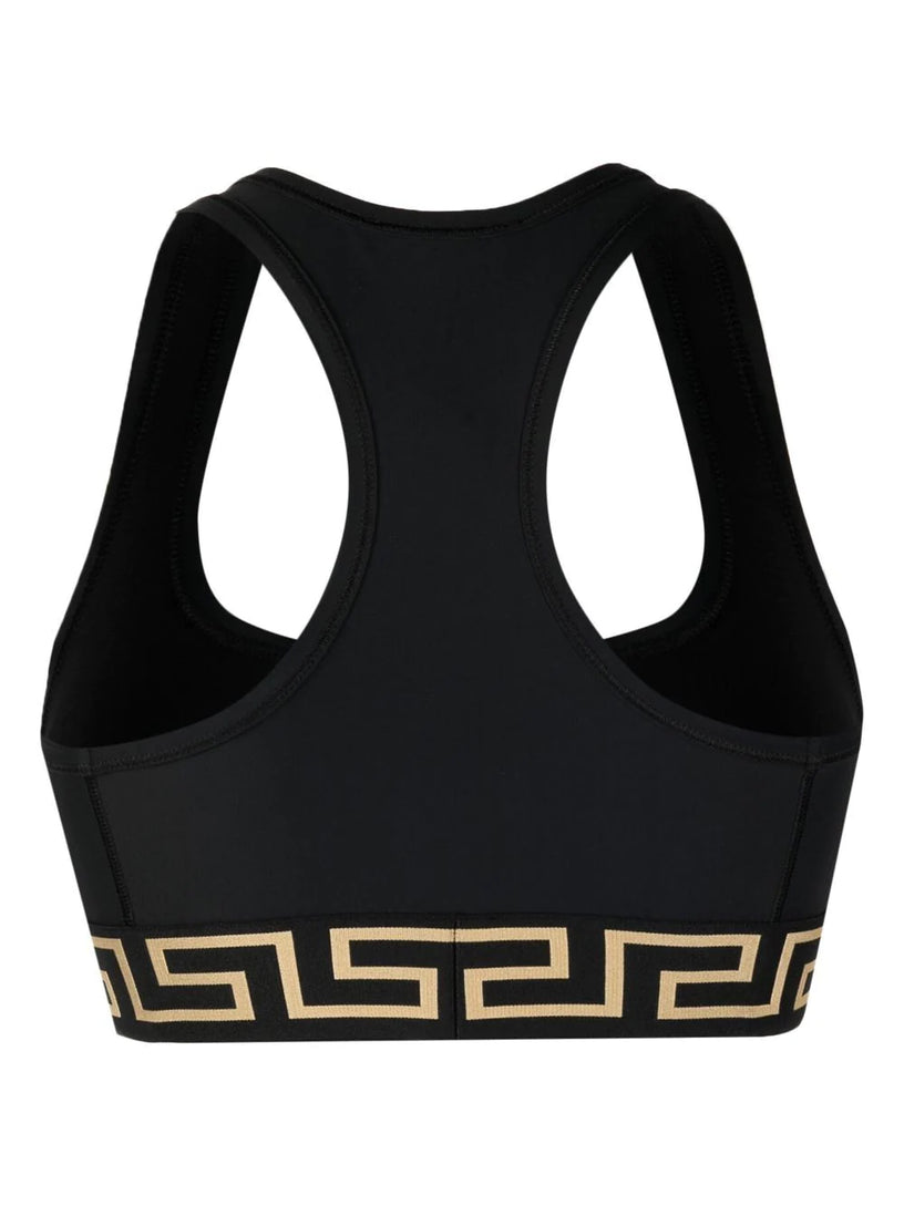 VERSACE Greca border gym sports bra