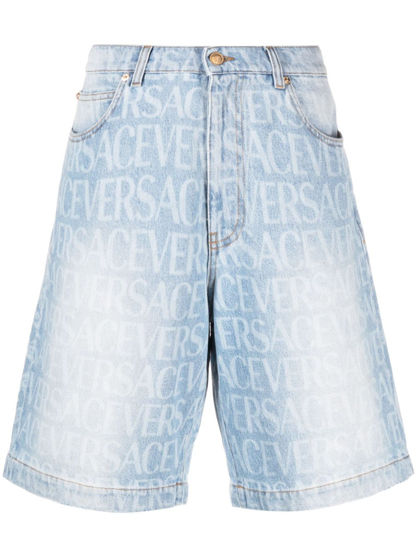 VERSACE Barocco denim shorts