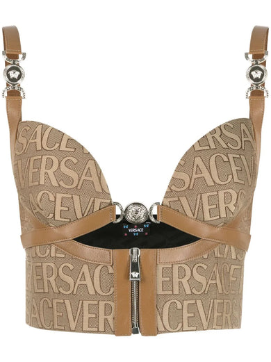 Versace Allover Bustier Top