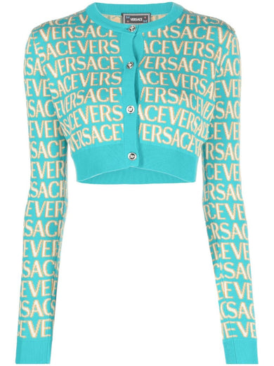 Versace Allover knit cardigan