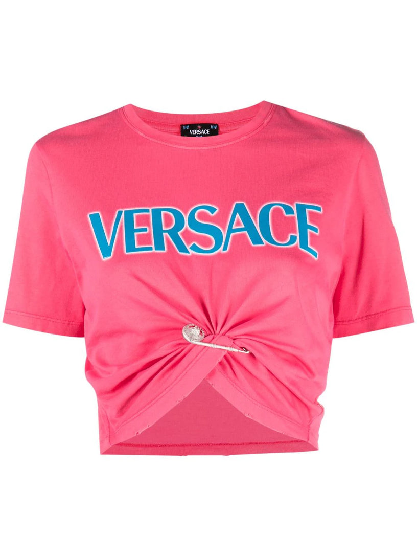 VERSACE Safety pin logo t-shirt