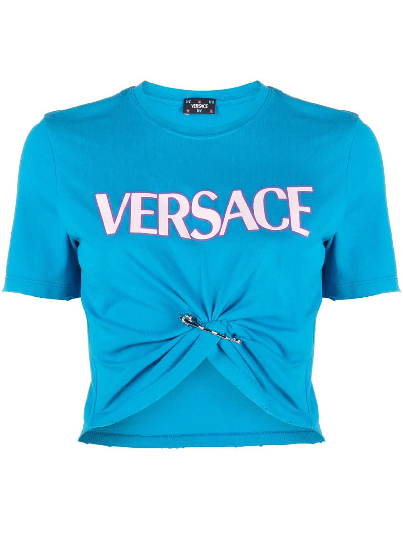 VERSACE Safety pin logo t-shirt