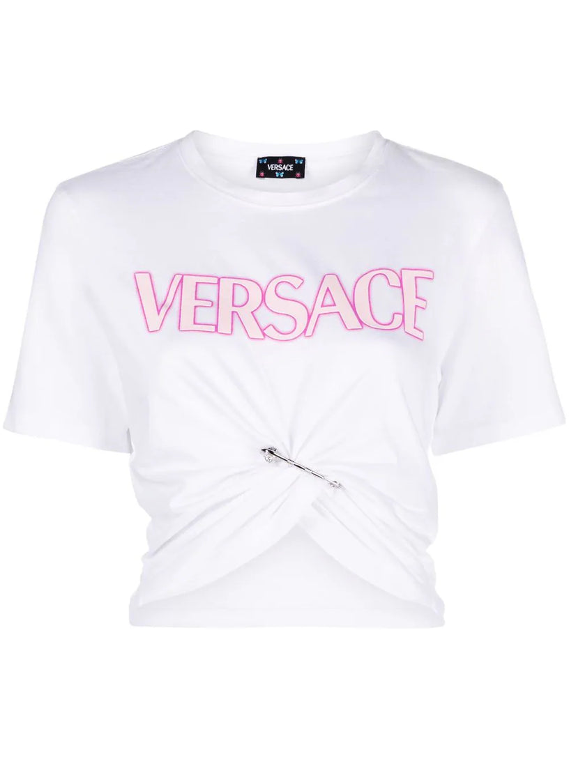 VERSACE Safety pin logo t-shirt