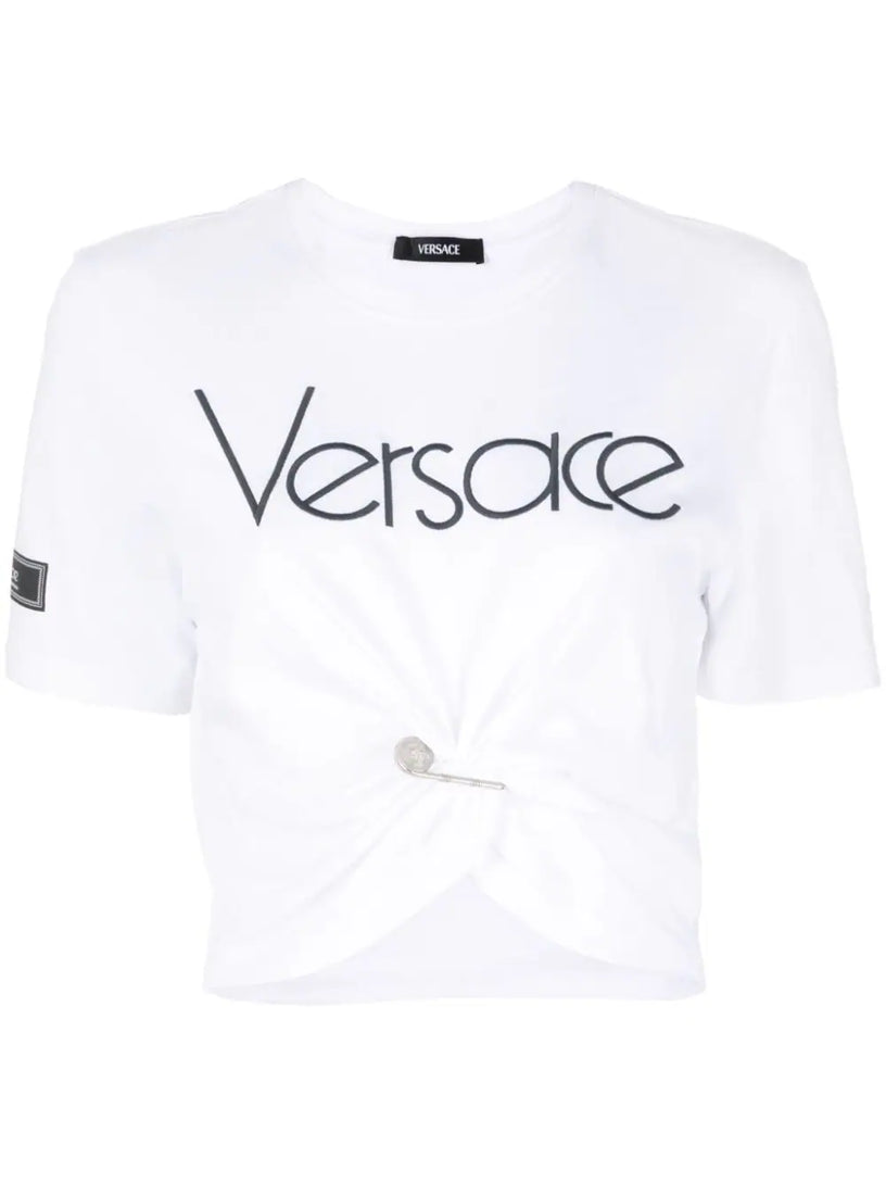 VERSACE Safety pin logo t-shirt