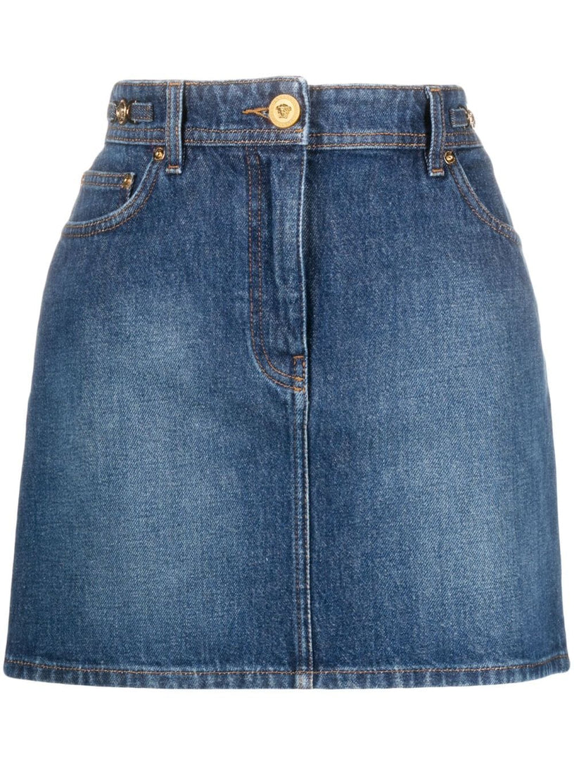 Medusa '95 denim mini skirt