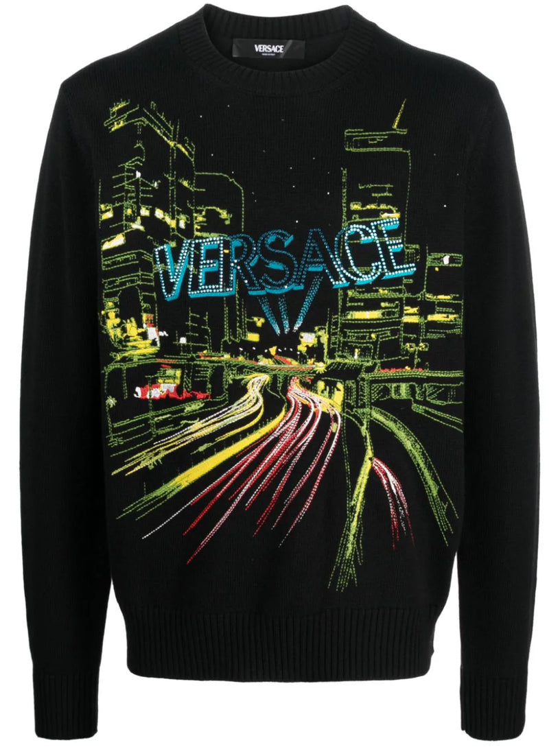 VERSACE City lights sweater